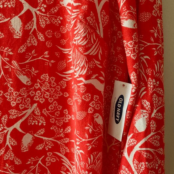 OLD NAVY | Orange dress with cute forest pattern, NWT - Picture 9 of 9
